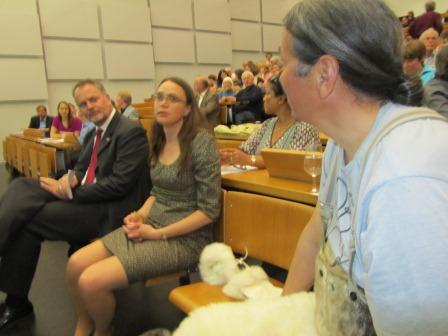 In front The Danish Consul Tim Marshall, the director of 'focusTerra' Ulrike Kastrup and Ole Jorgen Hammeken