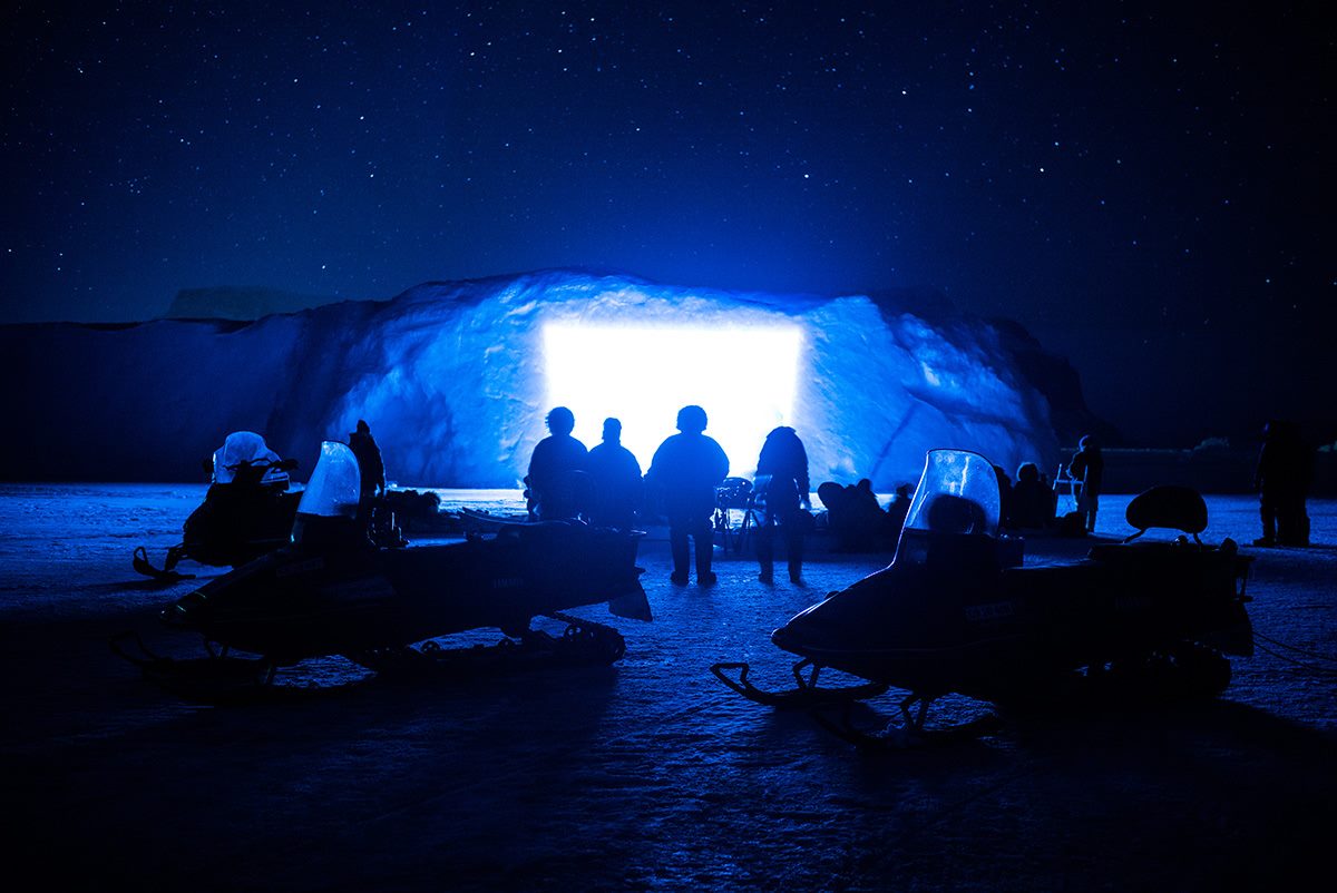 INUK screening in Uummannaq on an Iceberg
